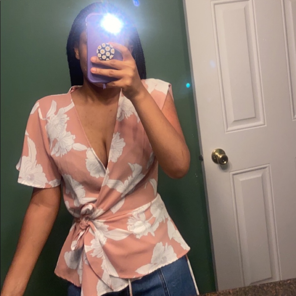 Floral Wrap Shirt